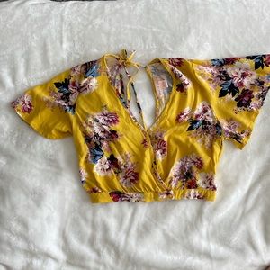 Cropped Floral shirt